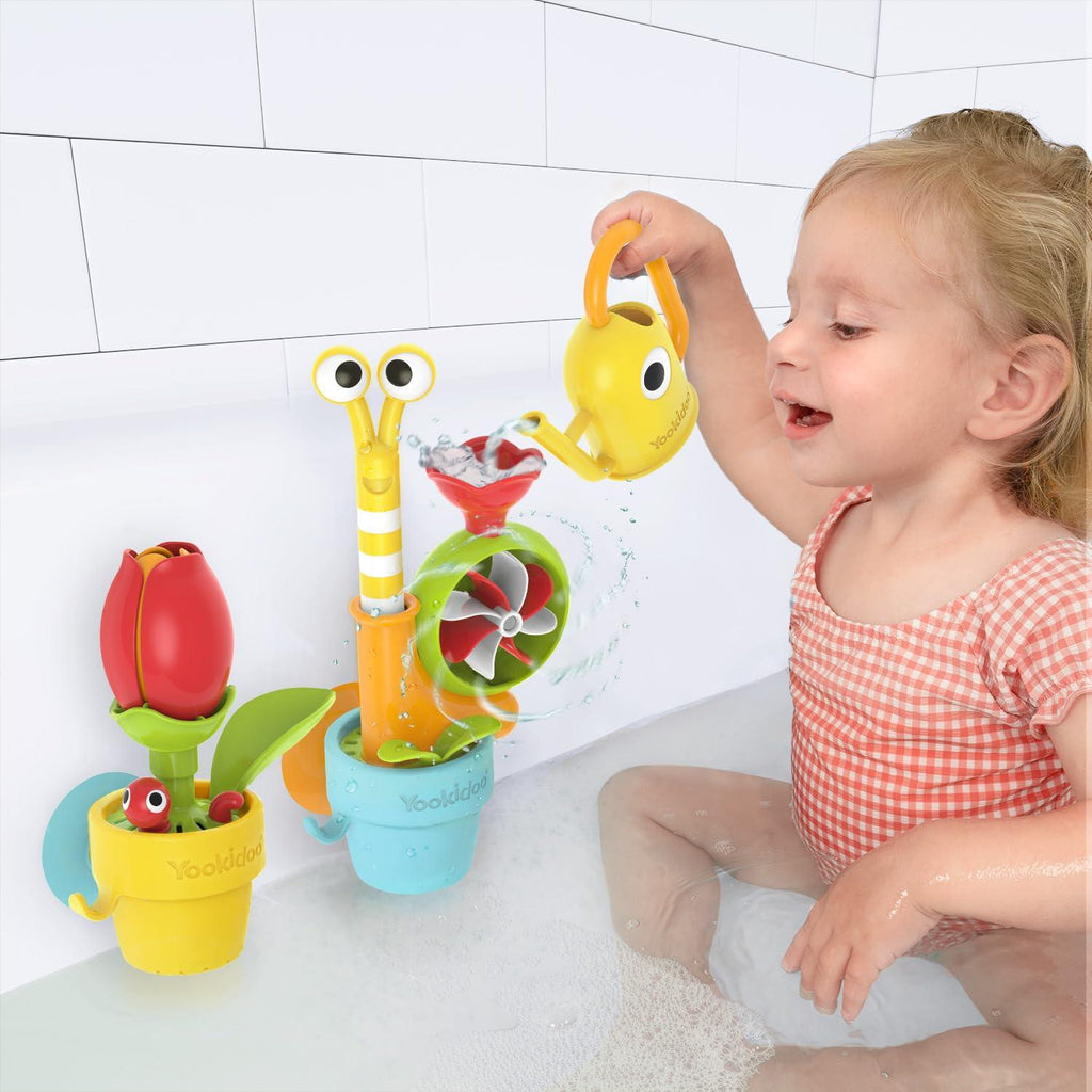 yookidoo pop up water snail bath toy
