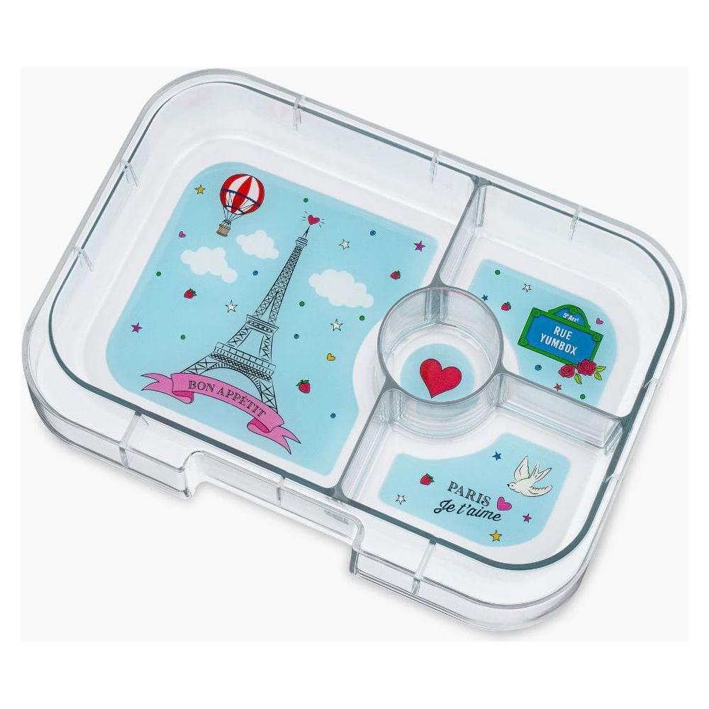 Yumbox Panino 4 Compartment Lulu Purple with Je T'Aime Tray