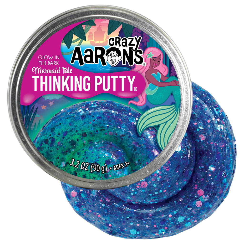 Crazy Aaron's Thinking Putty 4" Tin Mermaid Tale