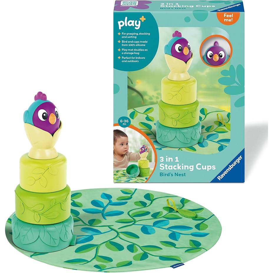 Ravensburger Play+ 3 in 1 Stacking Cups Bird's Nest