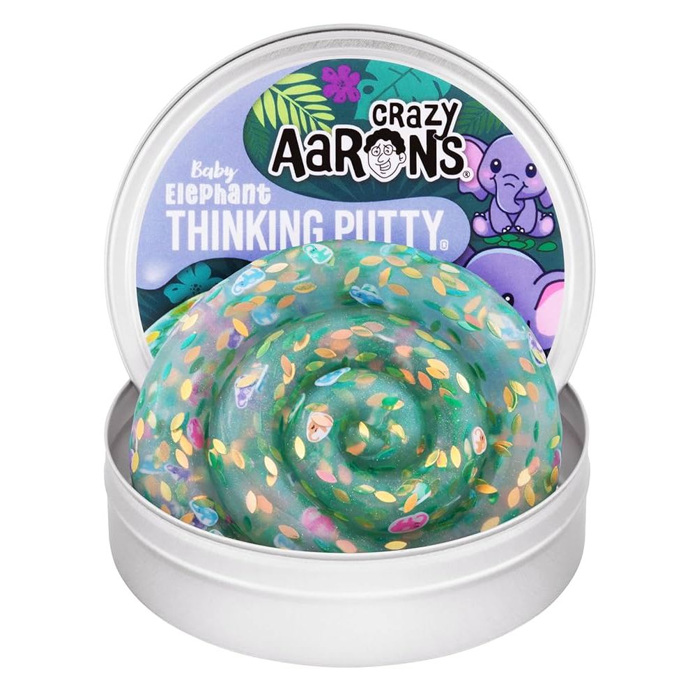 Crazy Aaron's Thinking Putty 4" Tin Baby Elephant