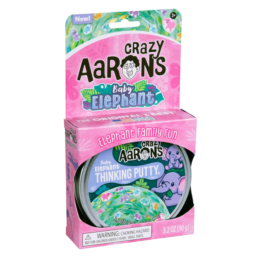 Crazy Aaron's Thinking Putty 4" Tin Baby Elephant