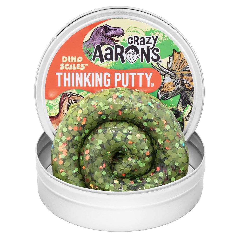 Crazy Aaron's Thinking Putty 4" Tin Dino Scales
