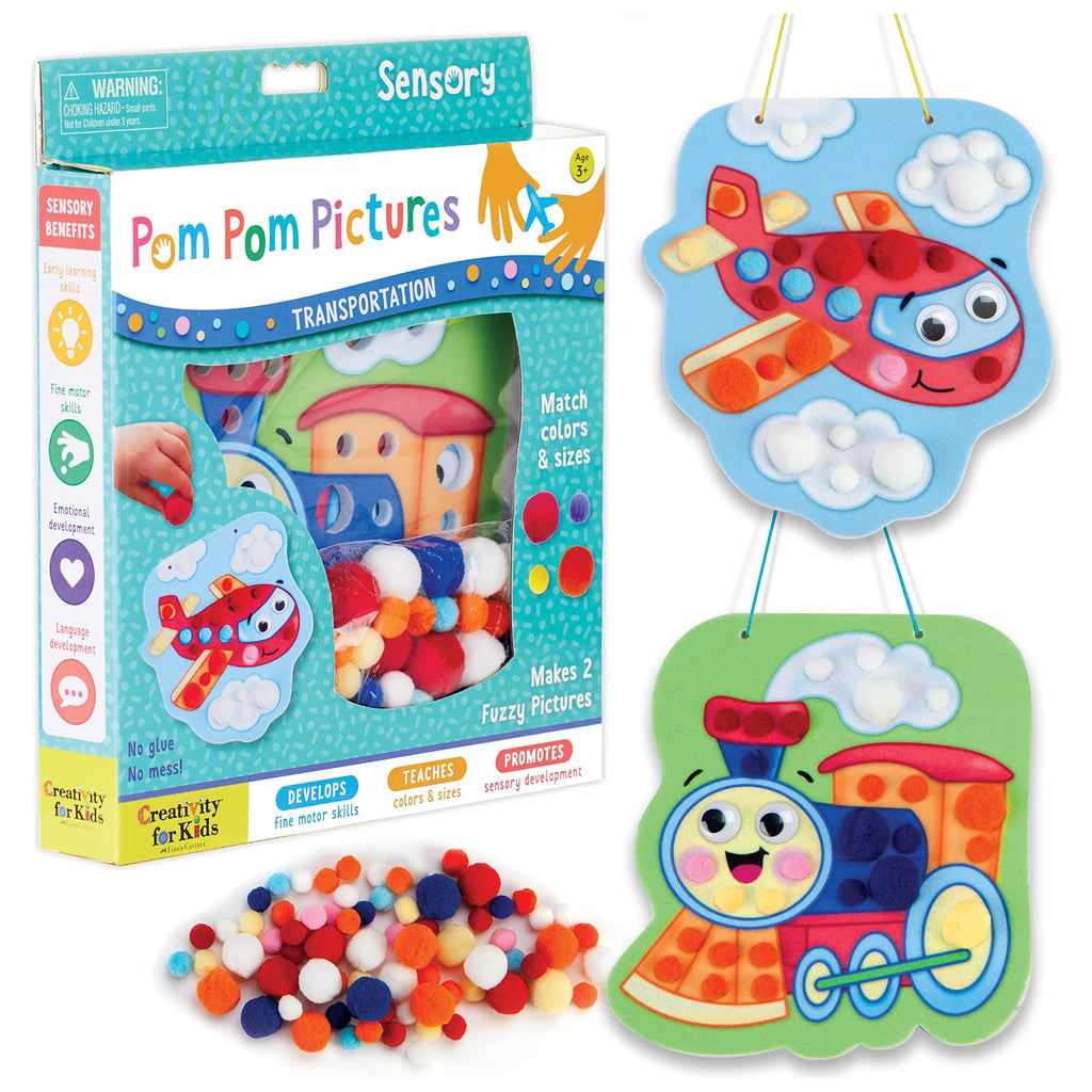 Creativity for Kids Pom Pom Pictures Transportation