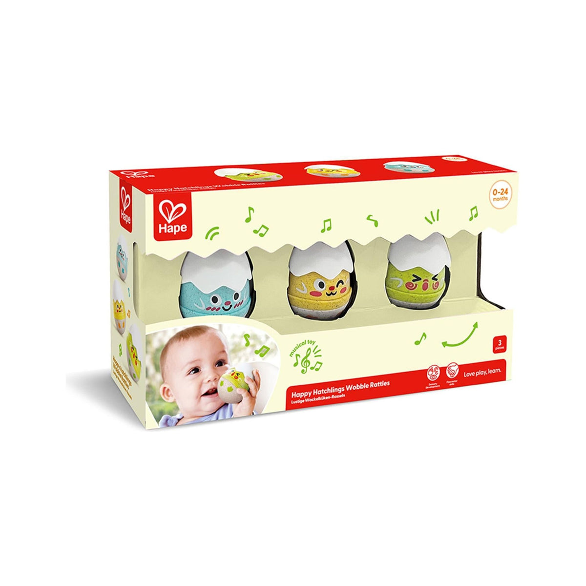 Hape Happy Hatchilings Wobble Rattles – The Rocking Horse Toys