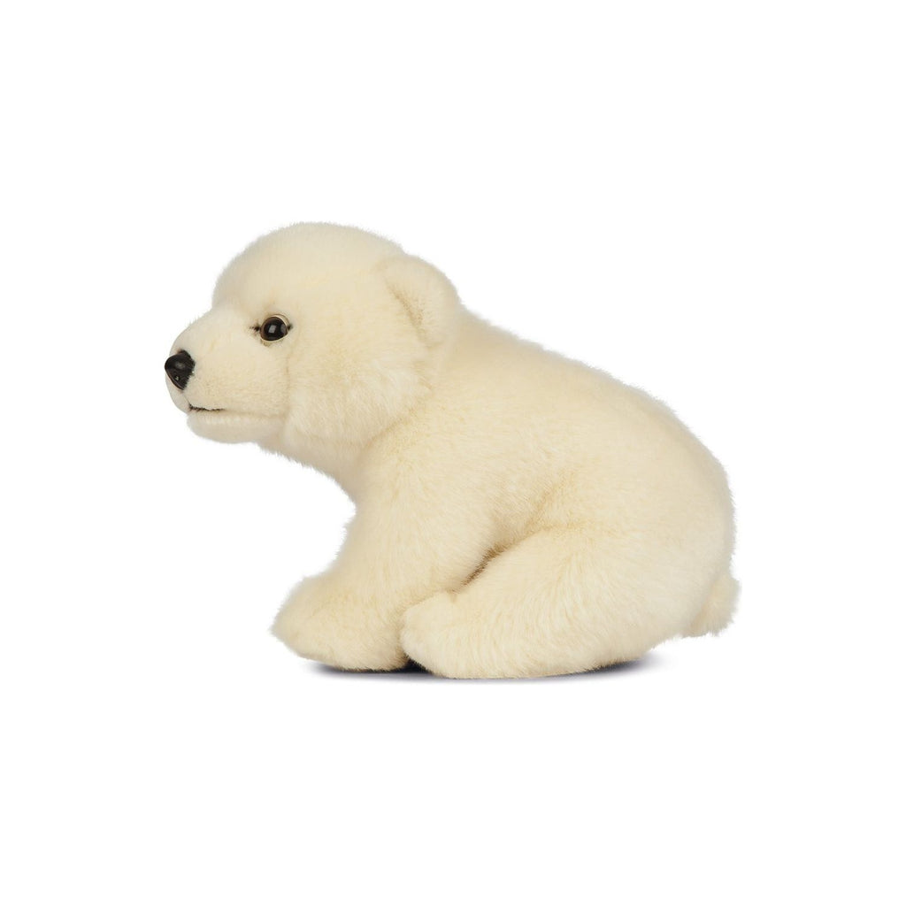 Living Nature Plush Polar Bear Cub Sitting