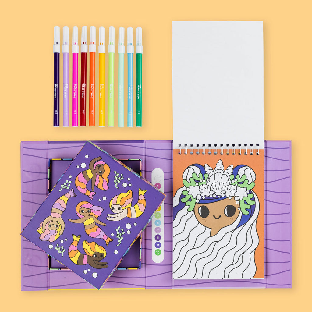 Tiger Tribe Colour By Numbers Mermaids & Friends