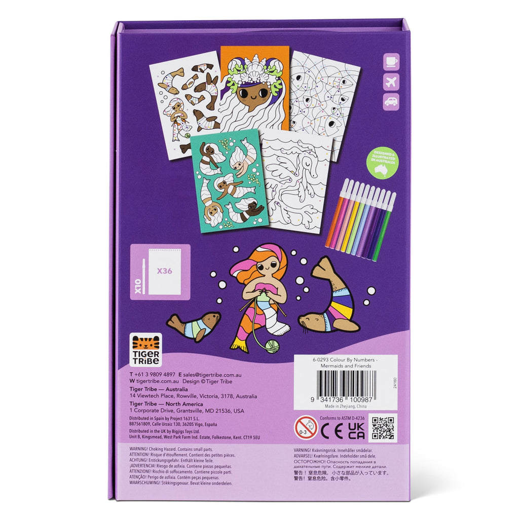 Tiger Tribe Colour By Numbers Mermaids & Friends