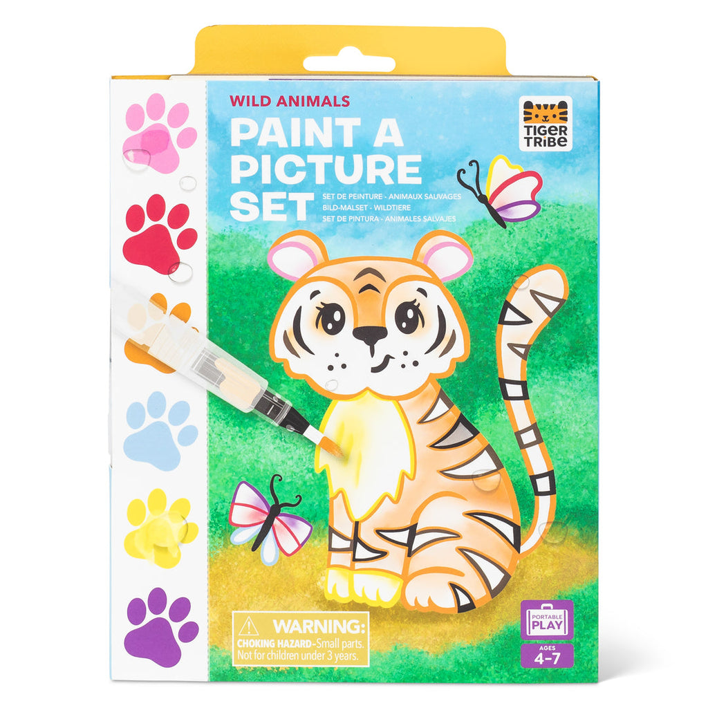 Tiger Tribe Paint-A-Picture Set Wild Animals
