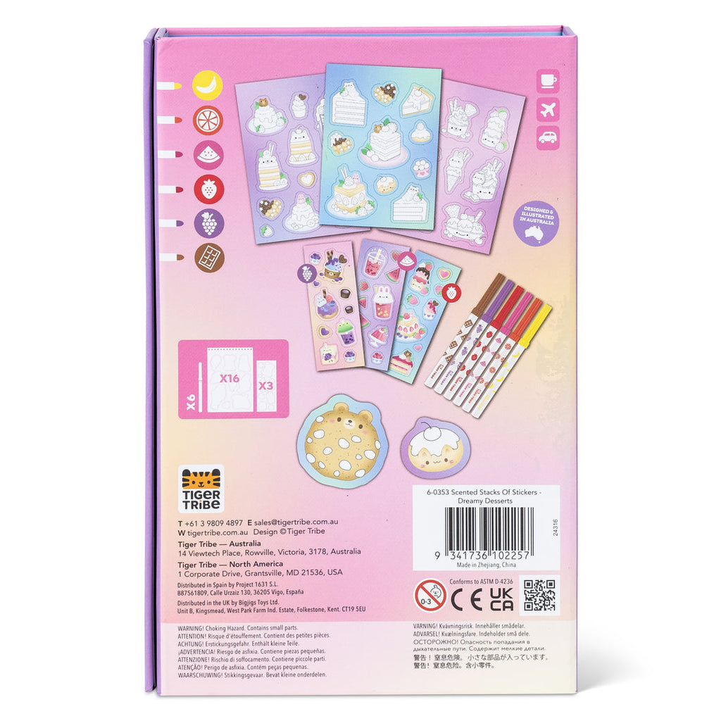 Tiger Tribe Scented Stacks of Stickers Dreamy Desserts