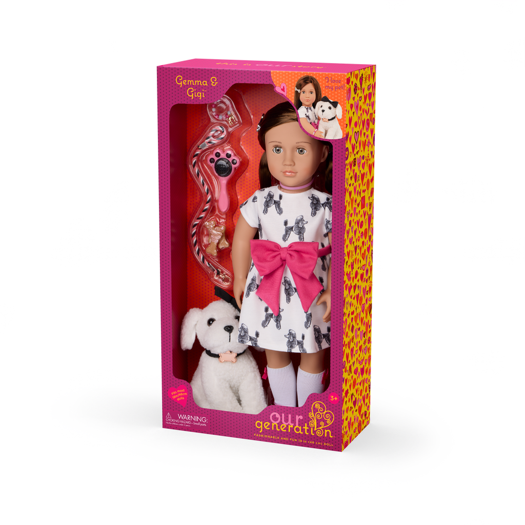 Our Generation 18" Doll Gemma & Gigi the Puppy