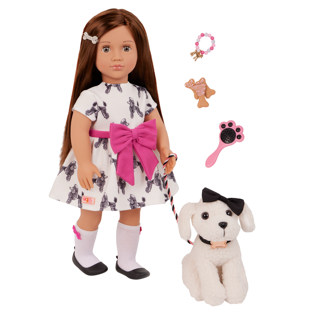 Our Generation 18" Doll Gemma & Gigi the Puppy
