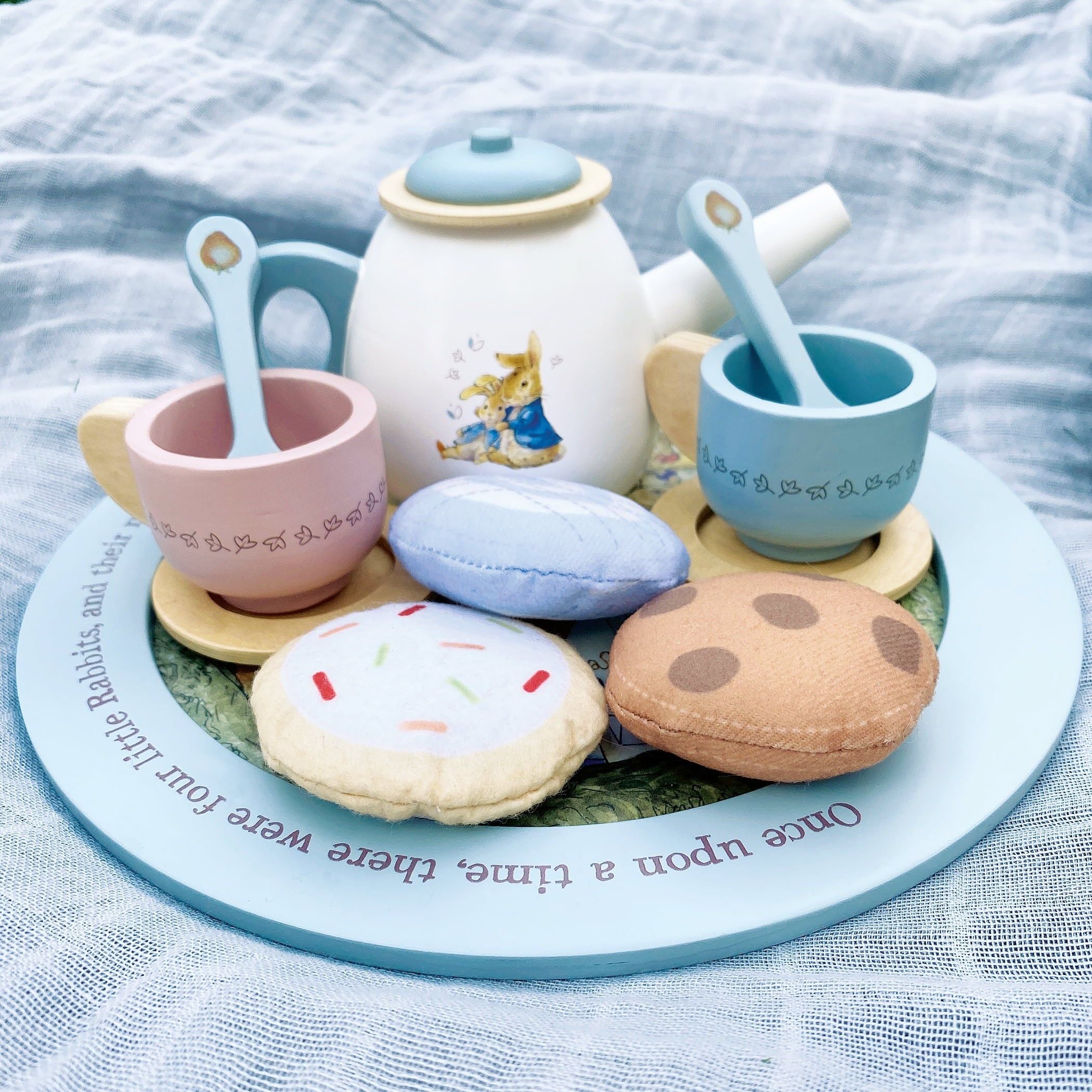 Beatrix Potter Peter Rabbit 11 Piece Wooden Tea Set – The Rocking Horse ...