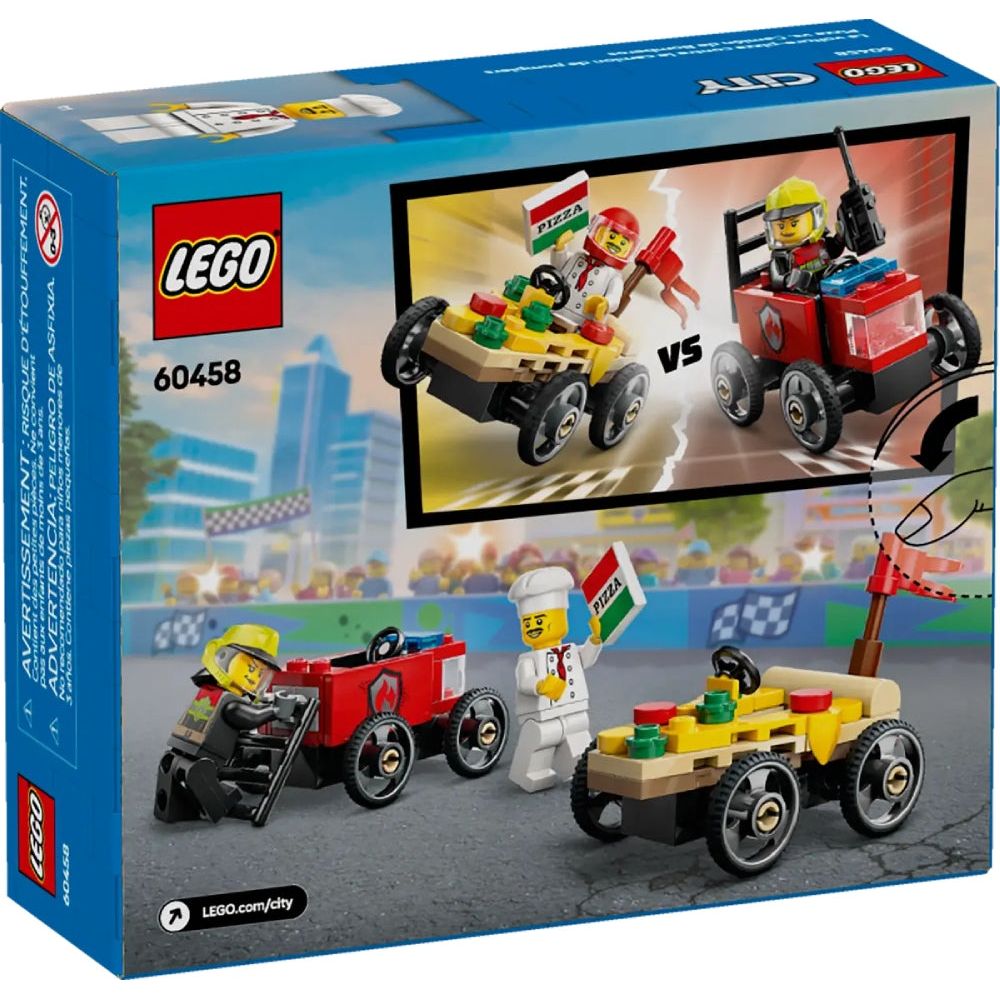LEGO City Pizza vs. Fire Truck Race Car Pack
