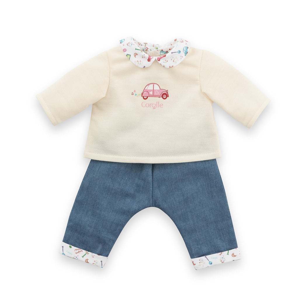 Corolle 14" Doll Outfit Long T-Shirt & Jeans