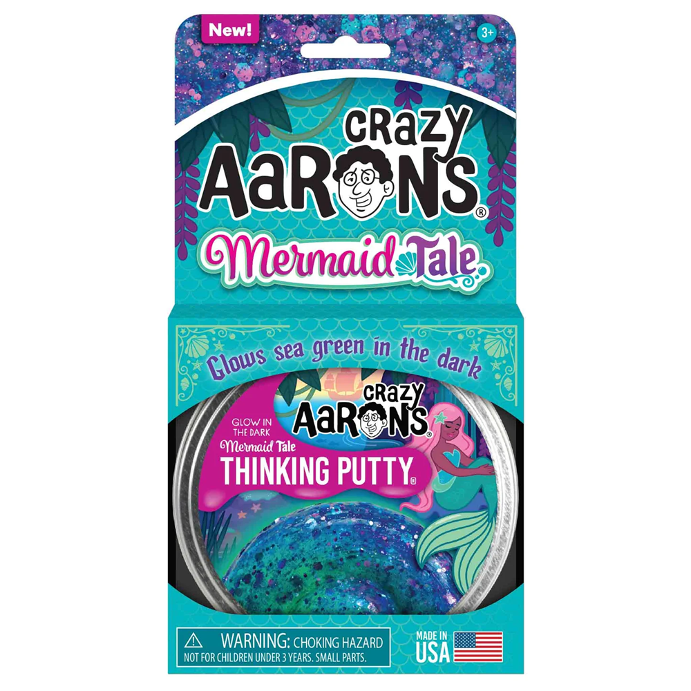 Crazy Aaron's Thinking Putty 4" Tin Mermaid Tale