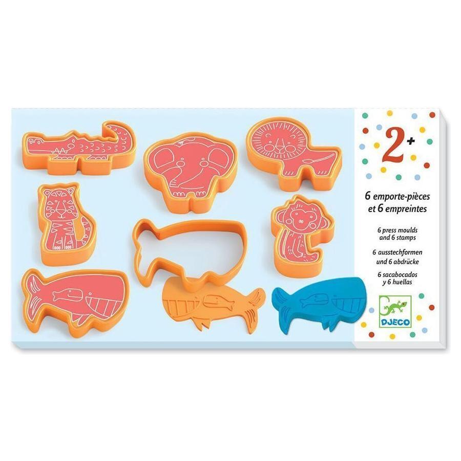 Djeco Modelling Clay 6 Cookie Cutters & 6 Stamps