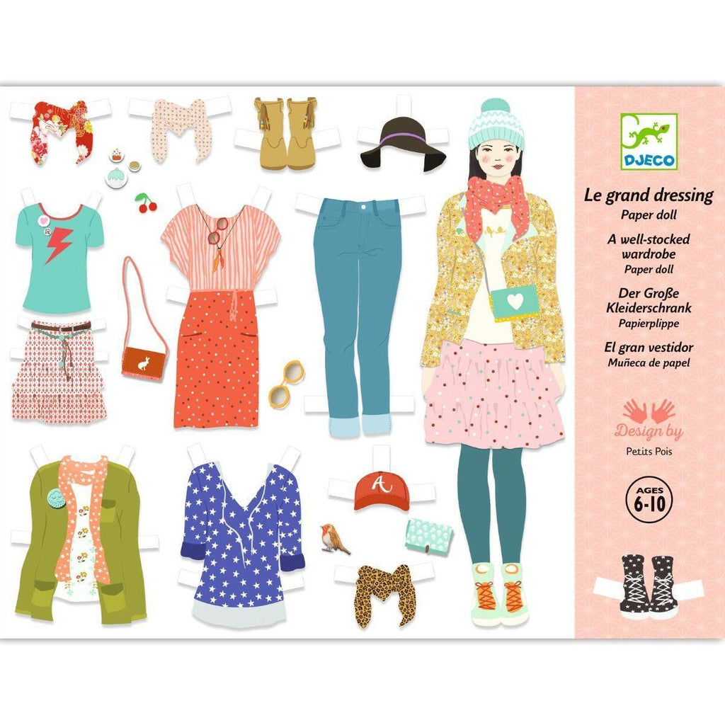 Djeco Fashion Paper Dolls One Big Dressing Room