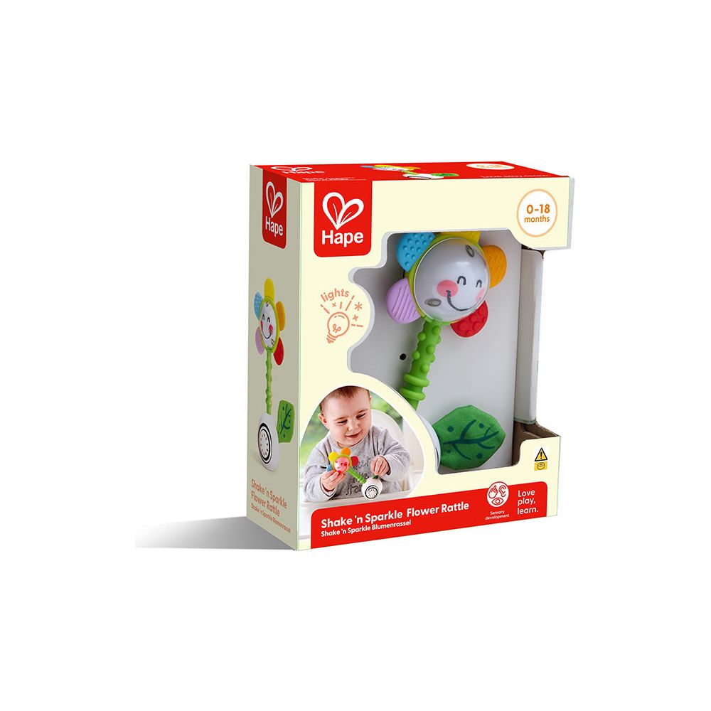 Hape Shake 'n Sparkle Flower Rattle
