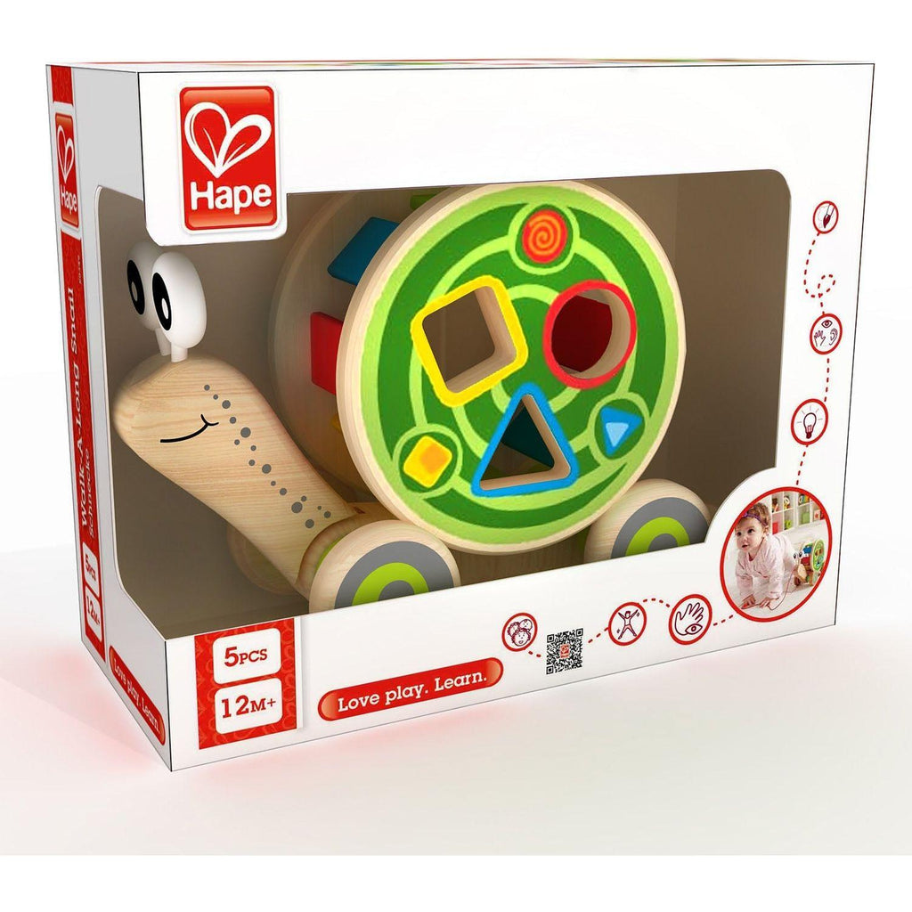 Hape Walk-A-Long Snail Pull Toy