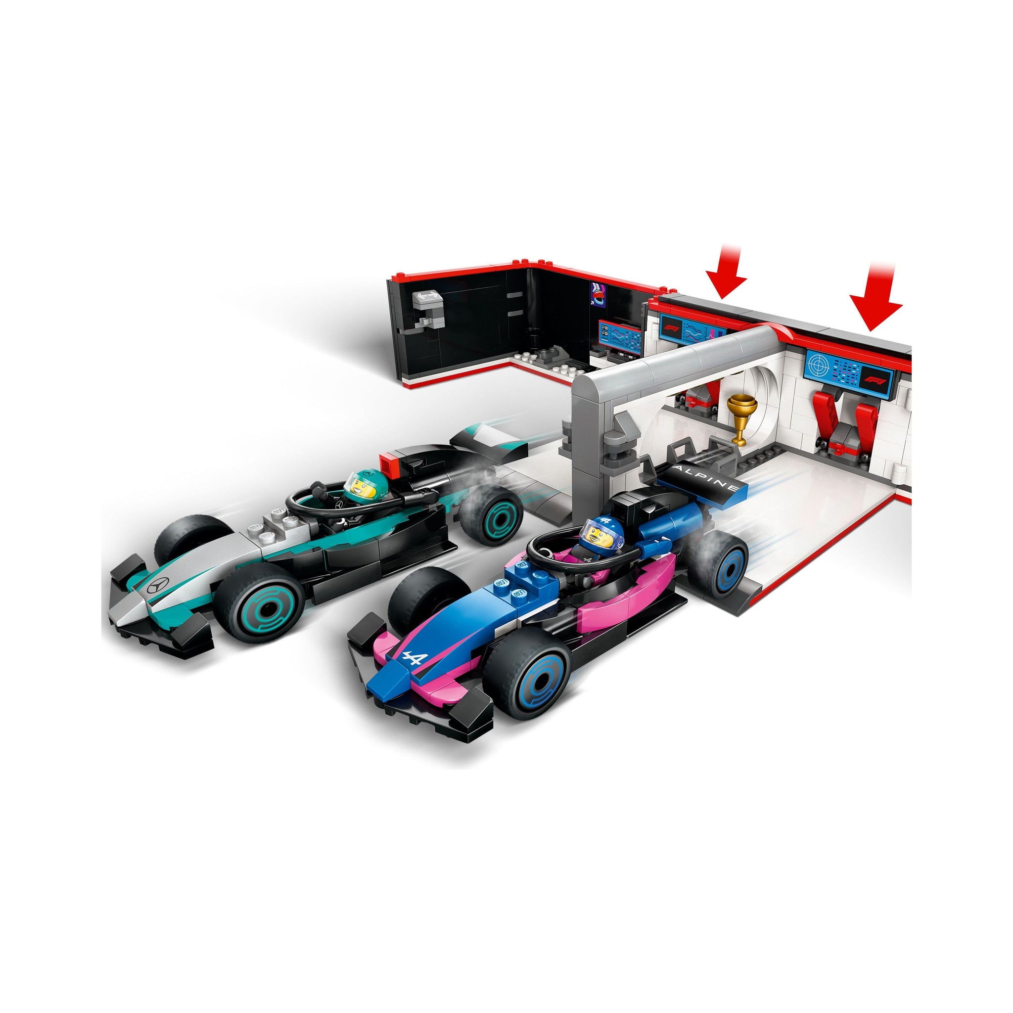 LEGO City F1® Garage & Mercedes-AMG & Alpine Cars – The Rocking