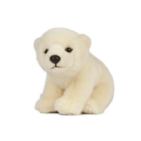 Living Nature Plush Polar Bear Cub Sitting