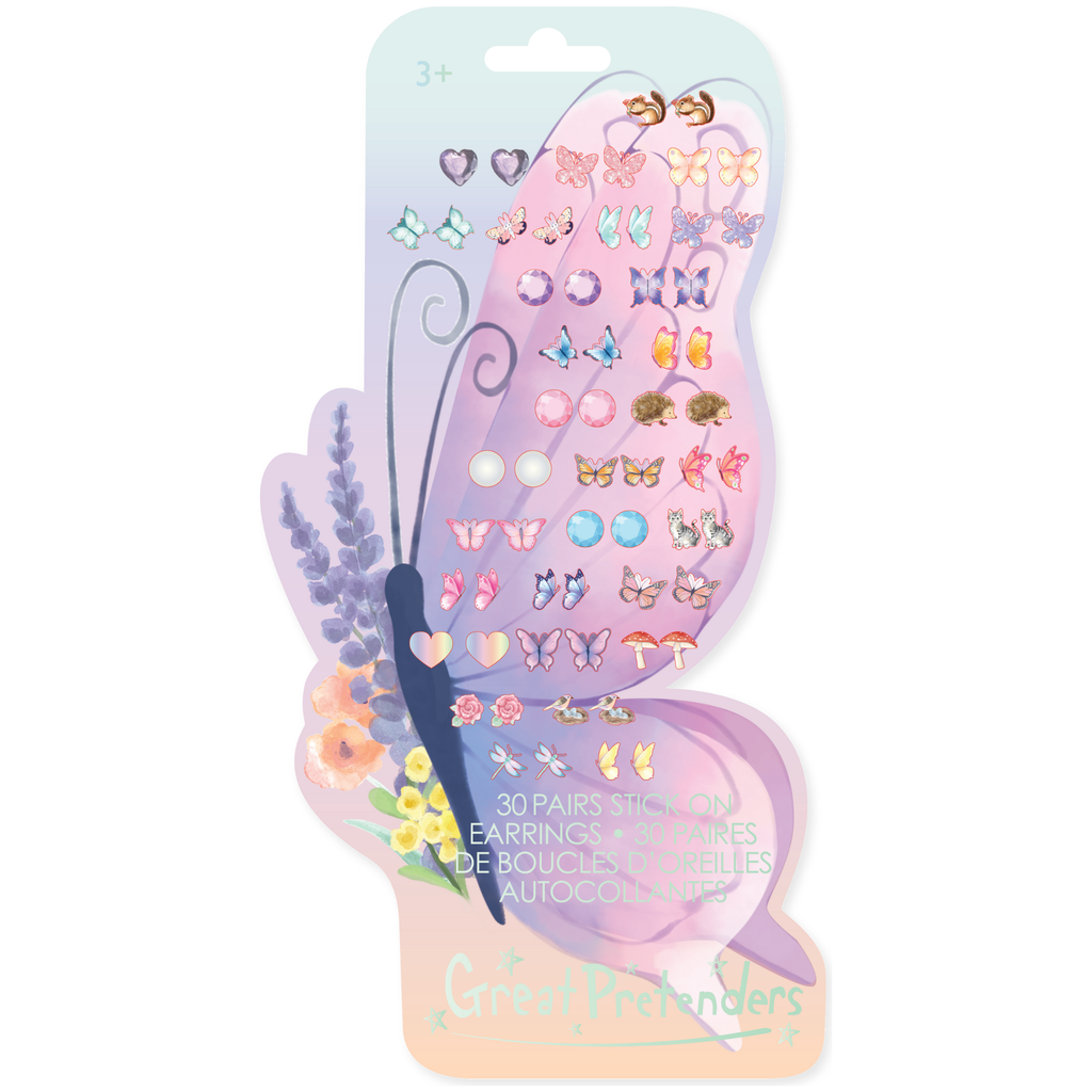 Great Pretenders Stick On Earrings Butterfly