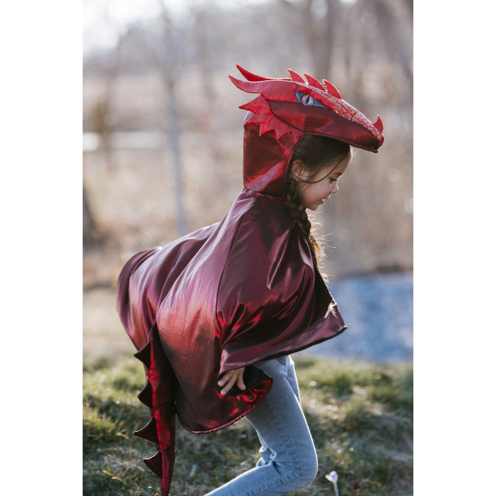 Great Pretenders Ruby the Metallic Dragon Cape Size 3/4