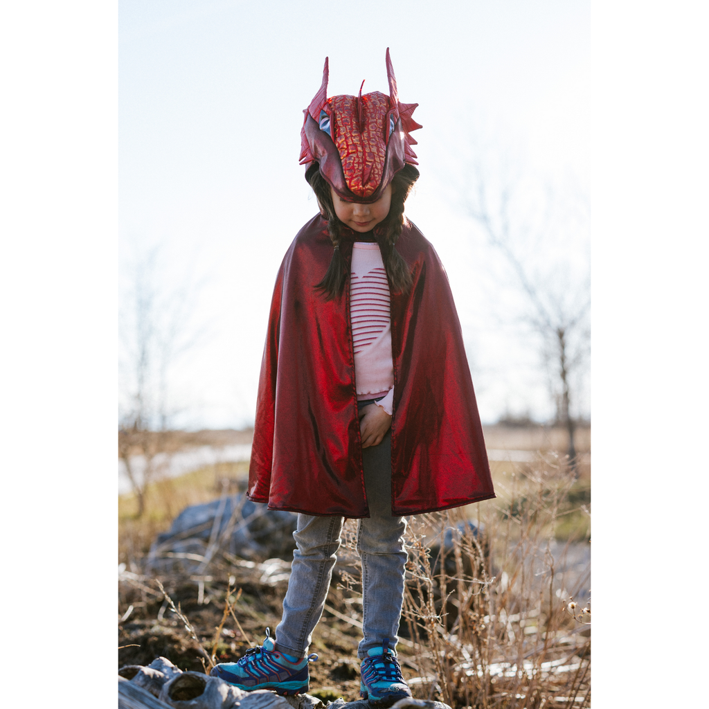 Great Pretenders Ruby the Metallic Dragon Cape Size 3/4