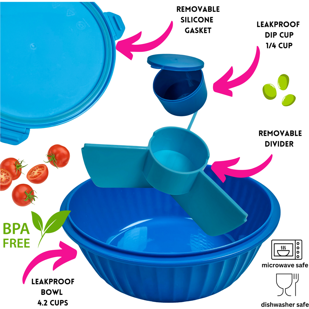 Yumbox Poke Bowl 3 Compartment Hawaii Blue