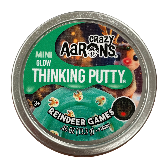 Crazy Aaron's Thinking Putty 2" Mini Tin Reindeer Games
