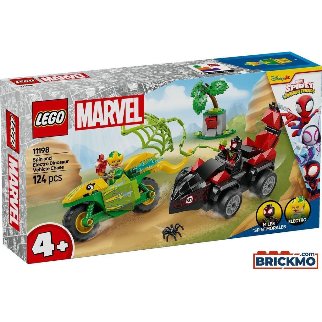 LEGO Marvel Spin and Electro Dinosaur Vehicle Chase