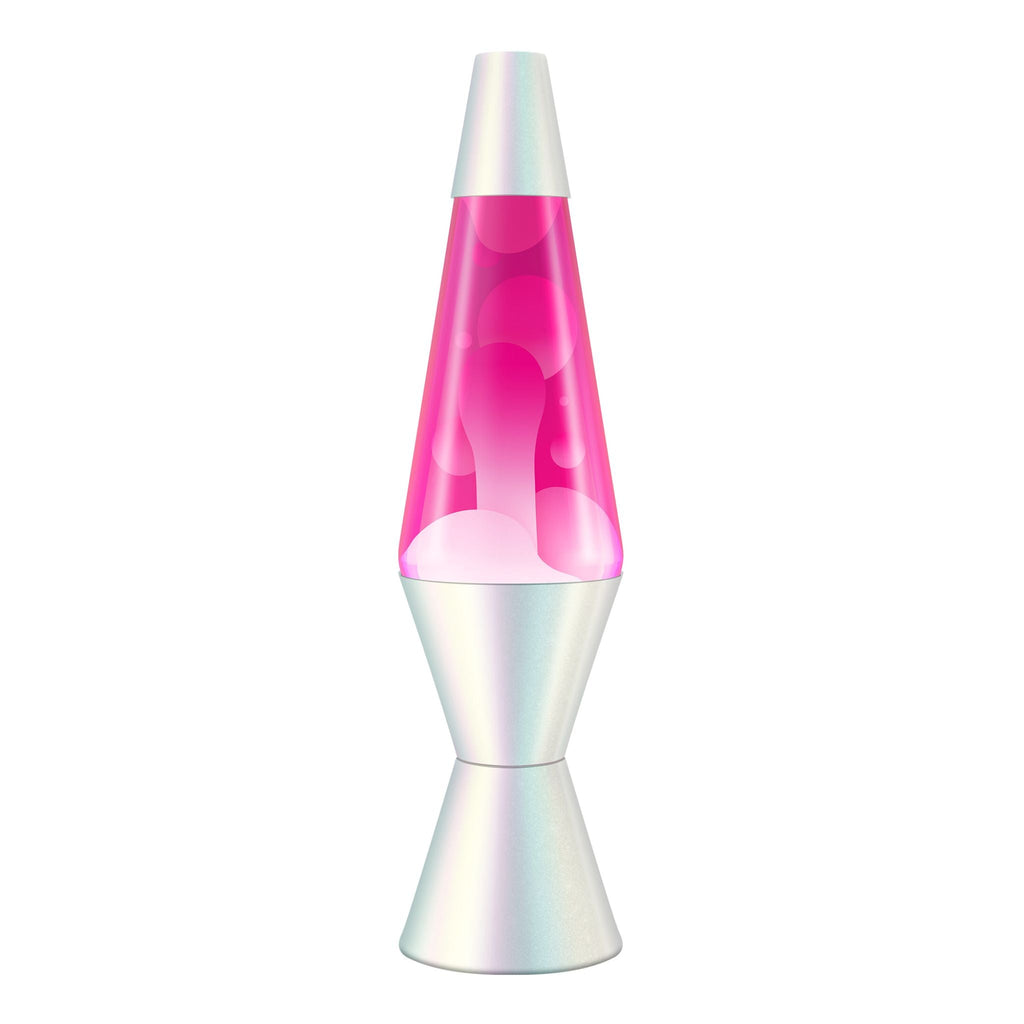 Lava Lamp 14.5" Opalescent White and Pink
