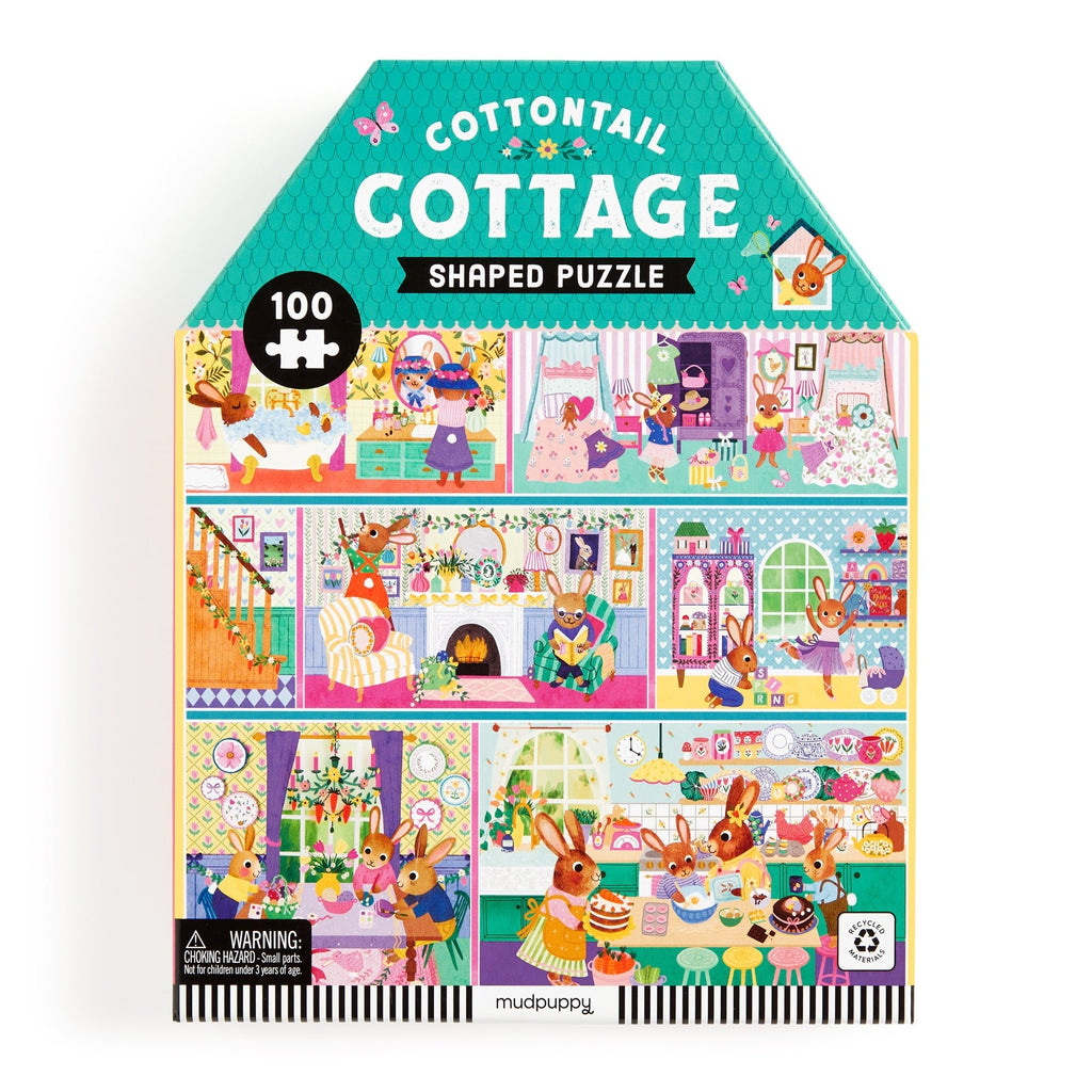 Mudpuppy 100 Piece Puzzle Cottontail Cottage – The Rocking Horse Toys