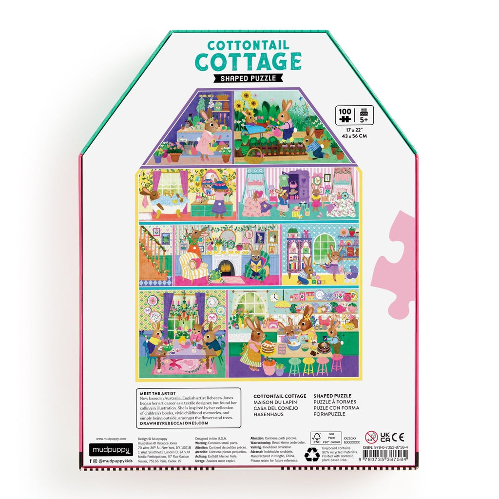 Mudpuppy 100 Piece Puzzle Cottontail Cottage – The Rocking Horse Toys