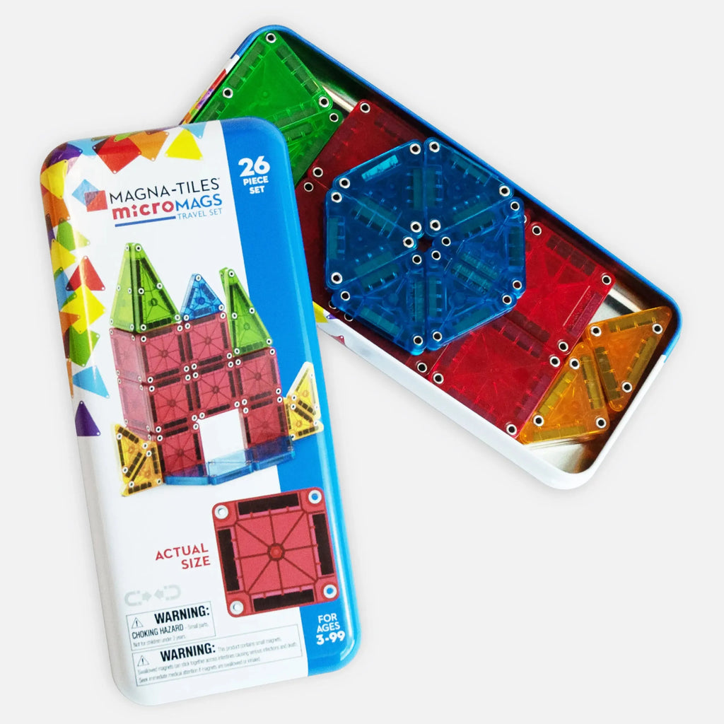 Magna-Tiles microMAGS Bold Colours 26 Piece Travel Set