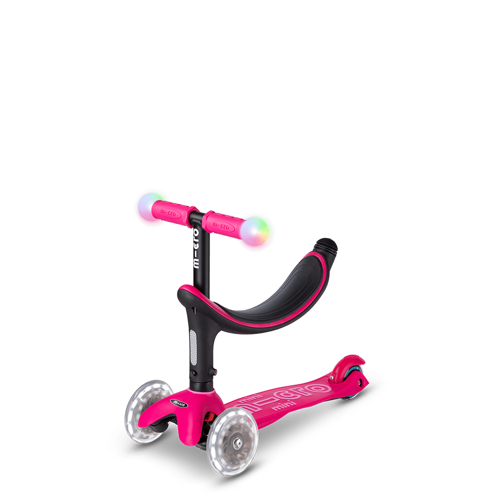 MICRO Mini2Grow Deluxe Magic LED Pink Scooter
