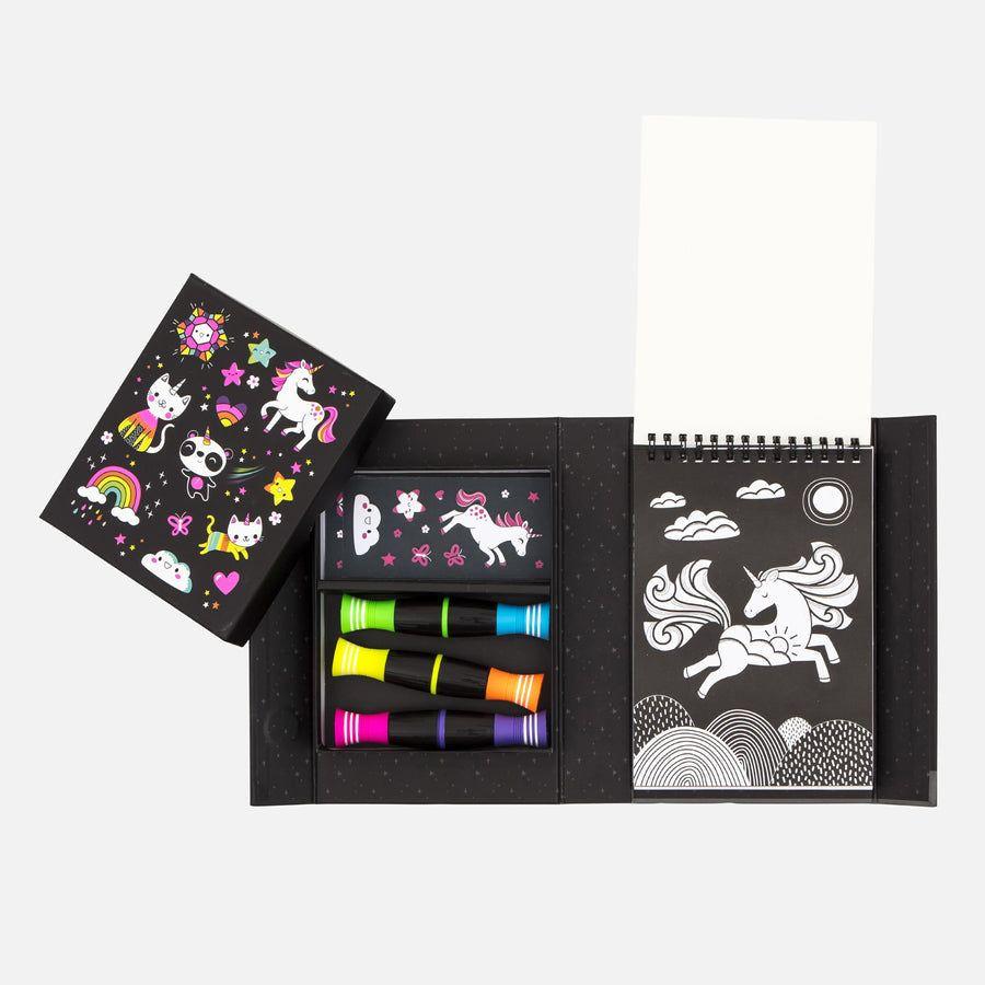 Tiger Tribe Colouring Set Neon Unicorn & Friends