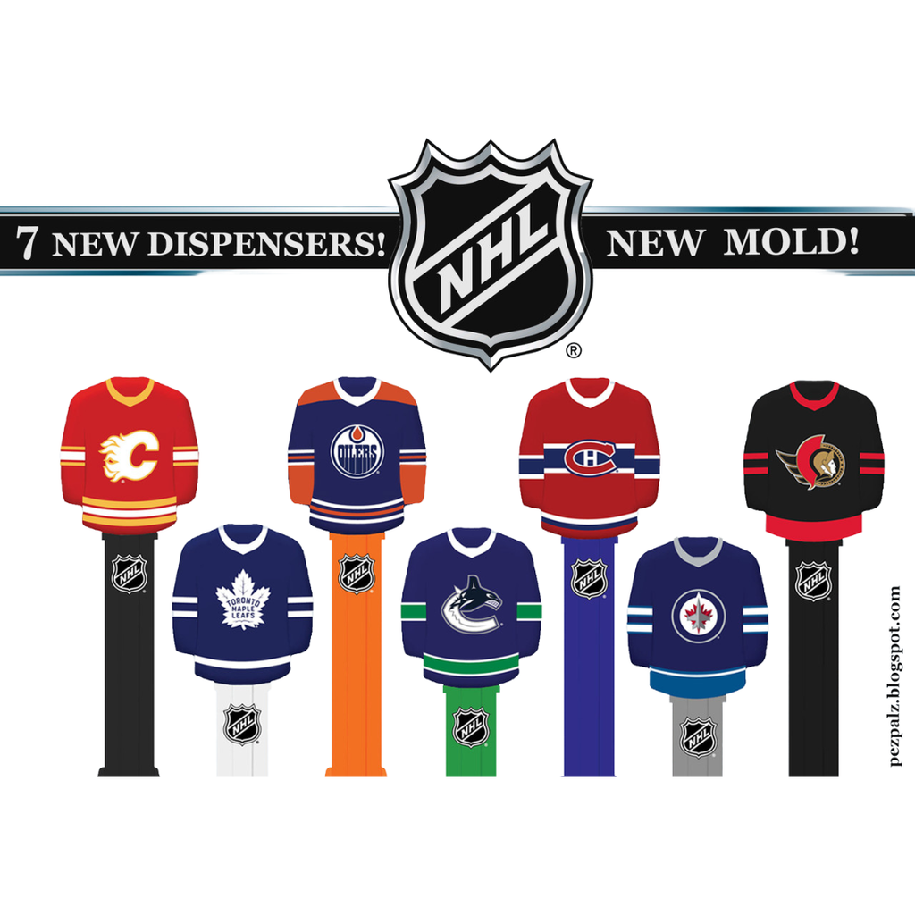 PEZ NHL Hockey Jerseys