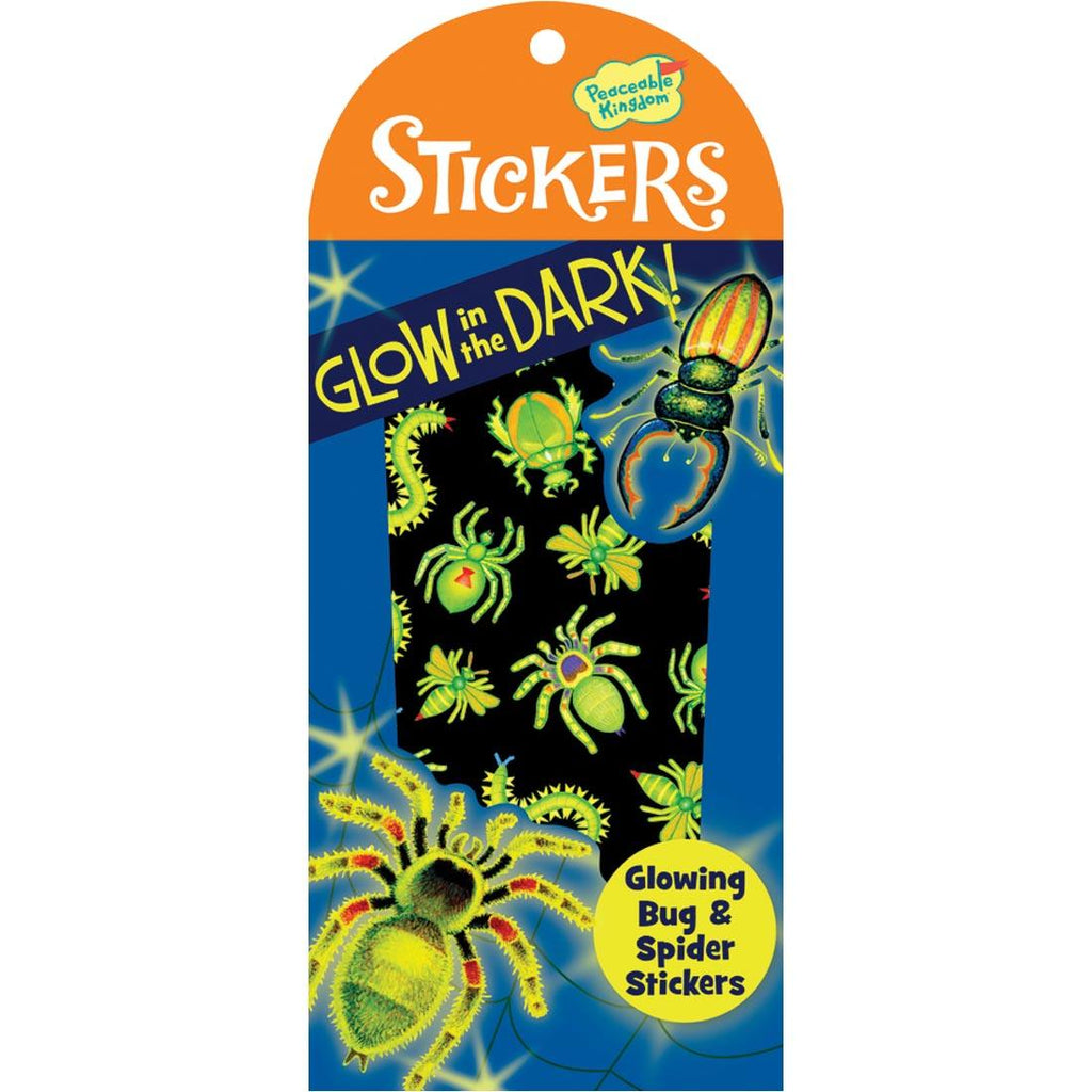 Peaceable Kingdom Stickers Glow-in-the-Dark Bug & Spider