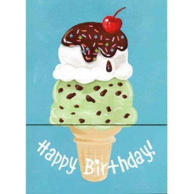 Peaceable Kingdom Birthday Card Ice Cream