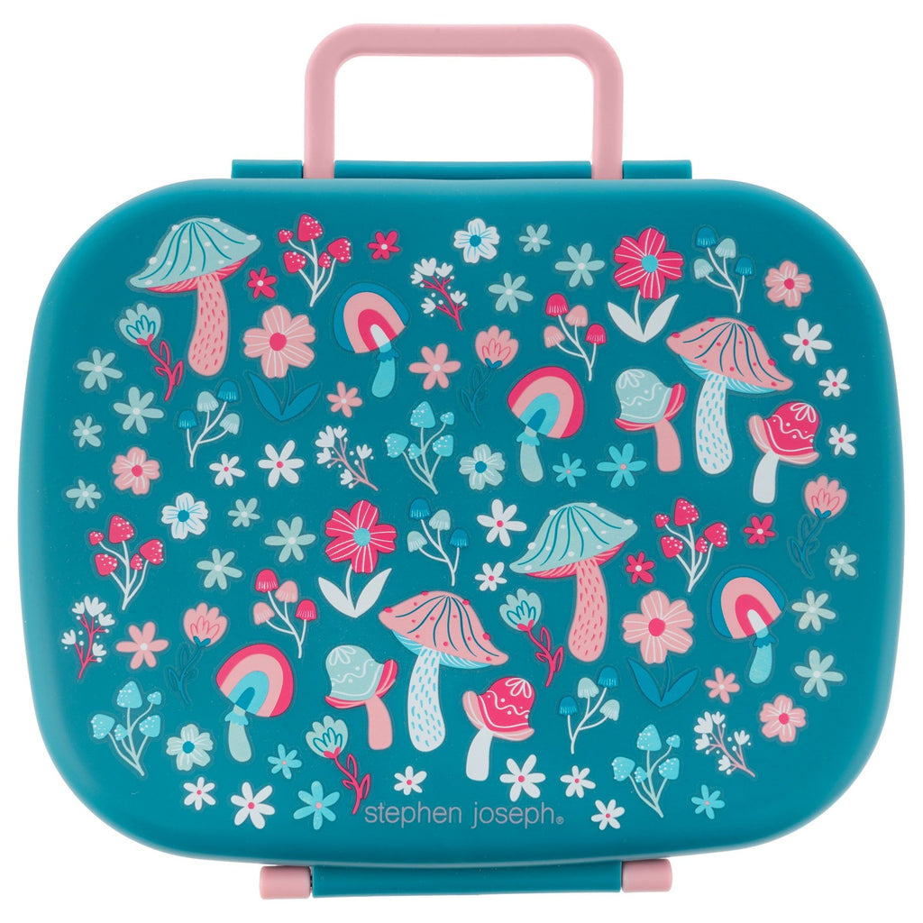 Stephen Joseph Bento Box with Removable Tray Mushroom