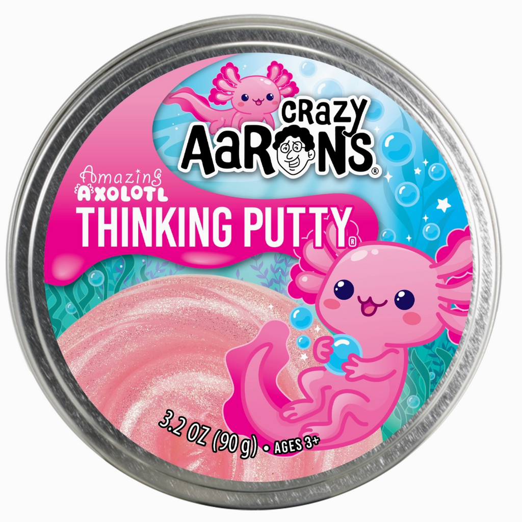 Crazy Aaron's Thinking Putty 4" Tin Amazing Axolotl