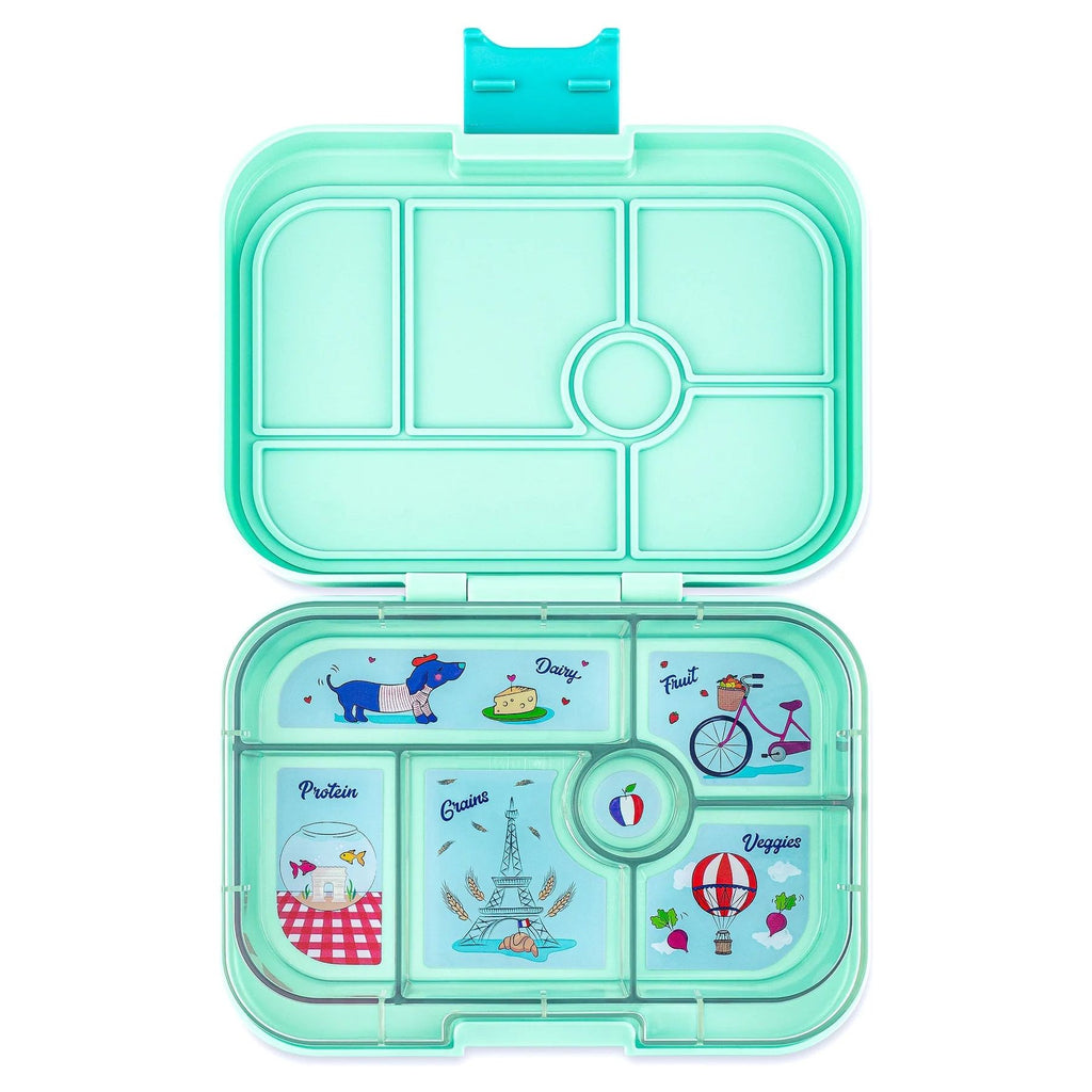 Yumbox Original 6 Compartment Serene Aqua with Paris Tray