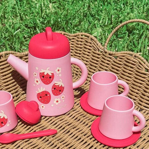 Tiger Tribe Silicone Tea Set Strawberry Patch