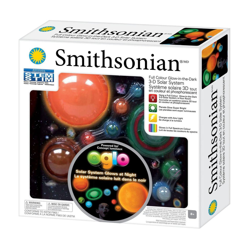 Smithsonian Full Colour Glow in the Dark 3-D Solar System