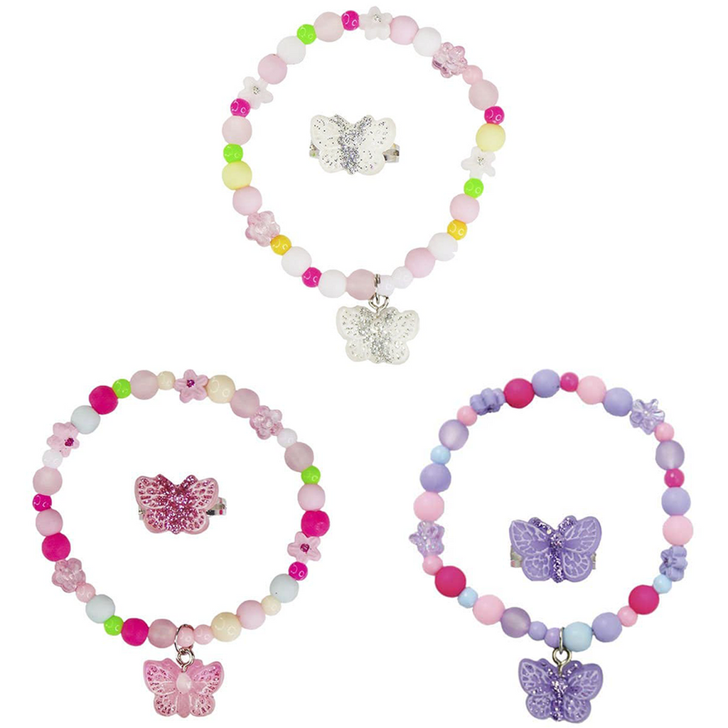 Great Pretenders Sparkle Butterfly Bracelet and Ring Set