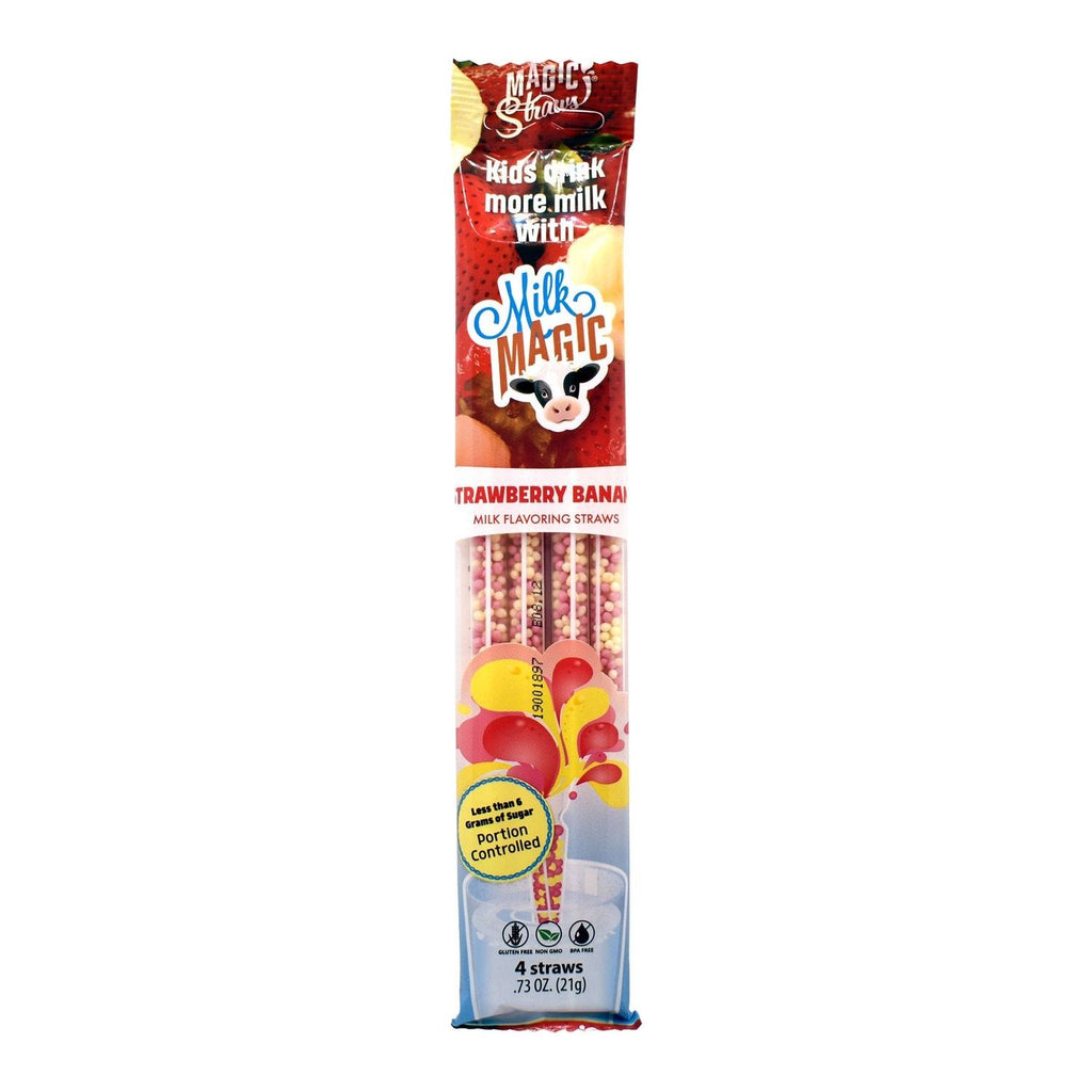 Milk Magic Straws Strawberry Banana