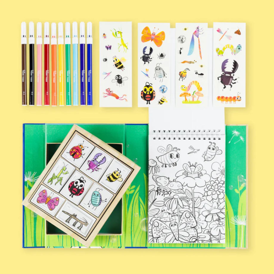 Tiger Tribe Colouring Set Backyard Bugs