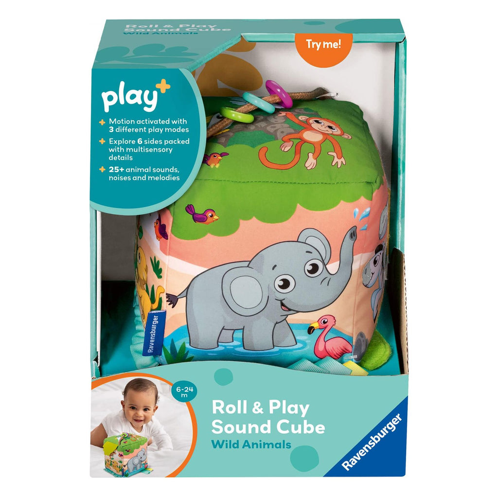 Ravensburger Play+ Roll & Play Sound Cube Wild Animals